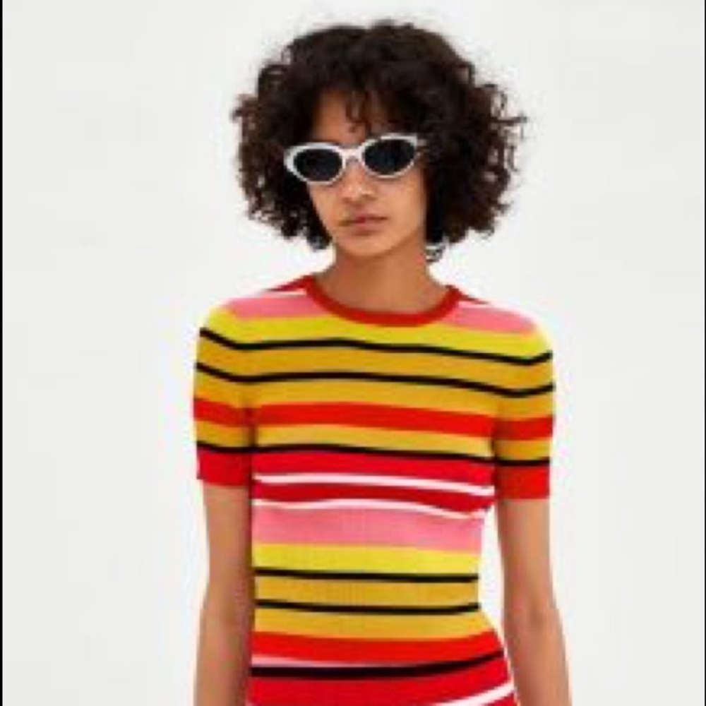 Zara Ribbed baby tee